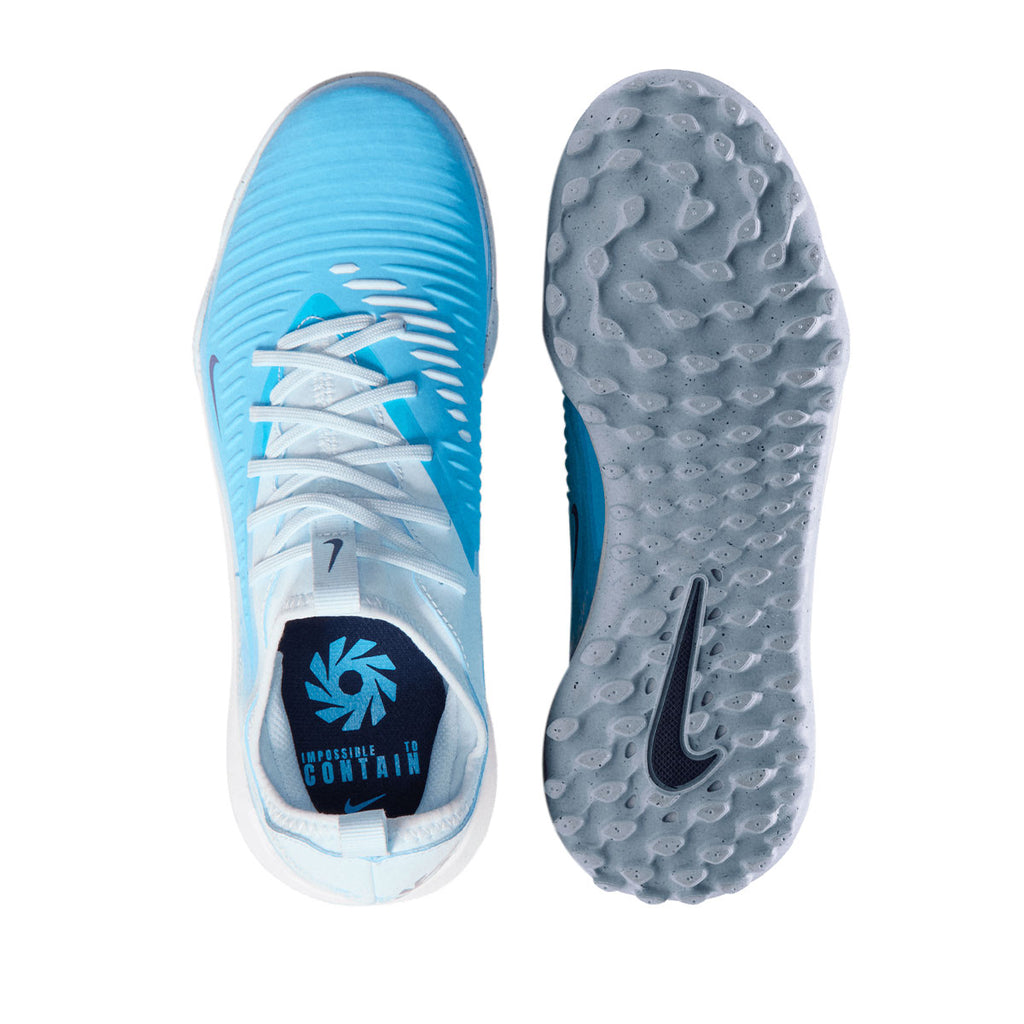 NIKE JR PHANTOM 6 LOW ACADEMY ERLING HAALAND TF - BALTIC BLUE/BLUE ECLIPSE/GLACIER BLUE