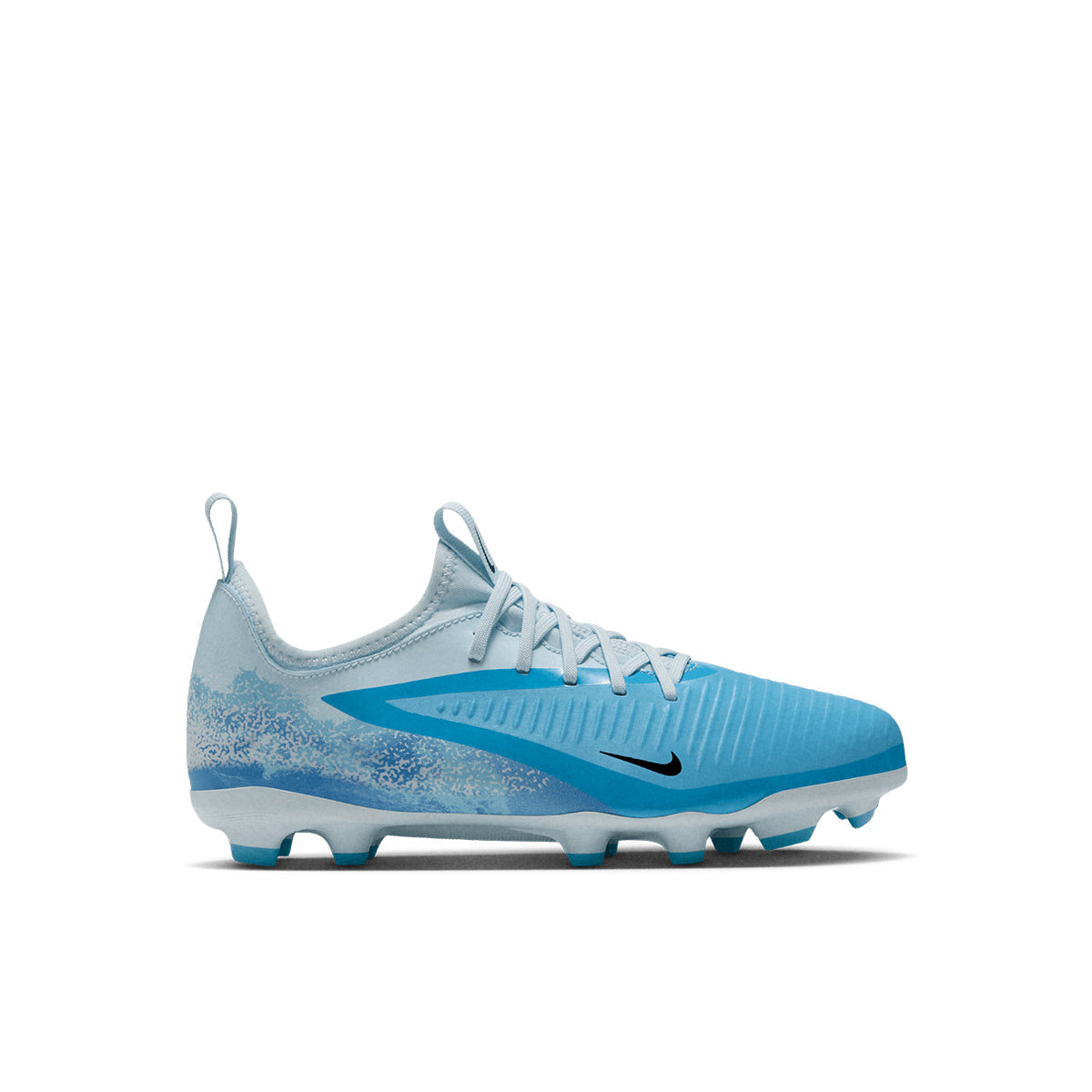 NIKE JR PHANTOM 6 LOW ACADEMY ERLING HAALAND FG/MG - BALTIC BLUE/BLUE ECLIPSE/GLACIER BLUE
