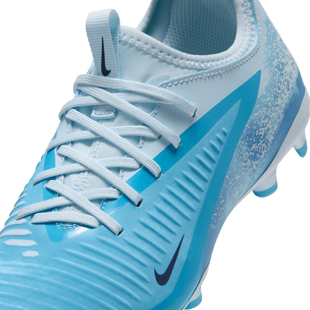 NIKE JR PHANTOM 6 LOW ACADEMY ERLING HAALAND FG/MG - BALTIC BLUE/BLUE ECLIPSE/GLACIER BLUE