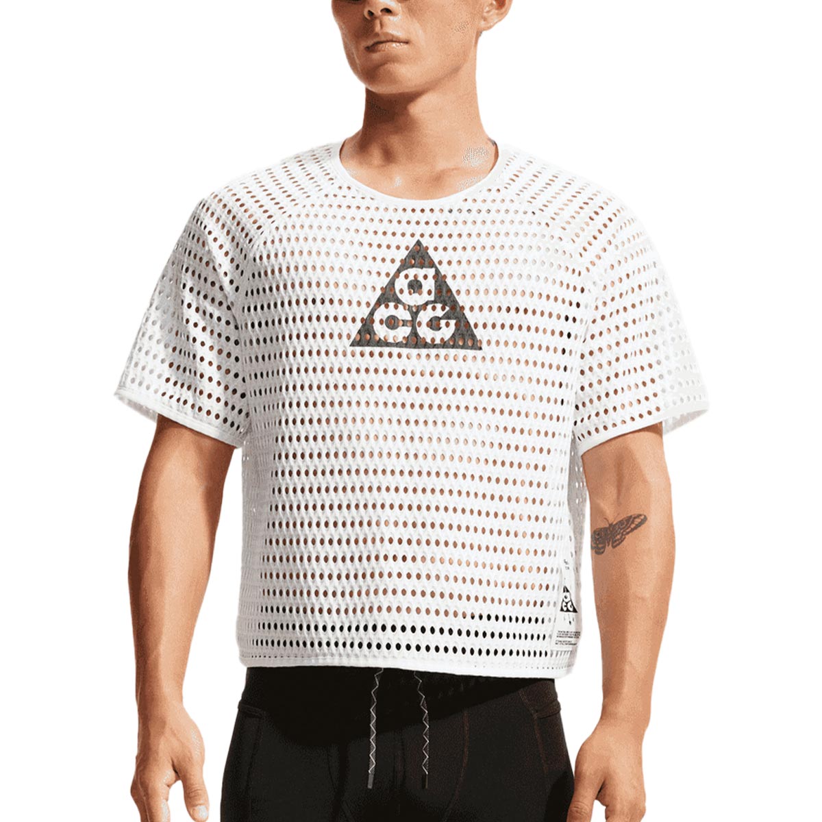 NIKE MEN ACG RADICAL AIRFLOW SHORT SLEEVE TOP - WHITE/ANTHRACITE