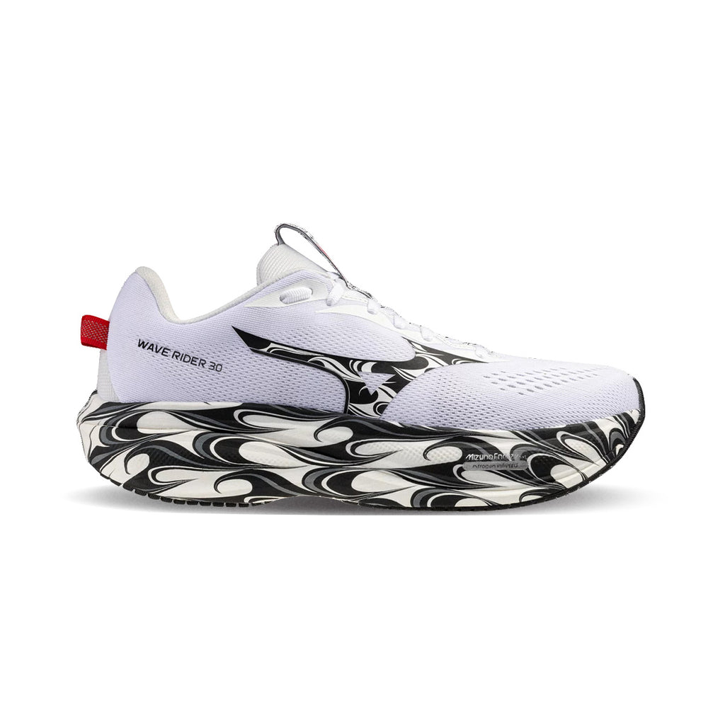 MIZUNO WAVE RIDER 30 DISCLOSURE - WHITE/BLACK/HIGHRISHRED