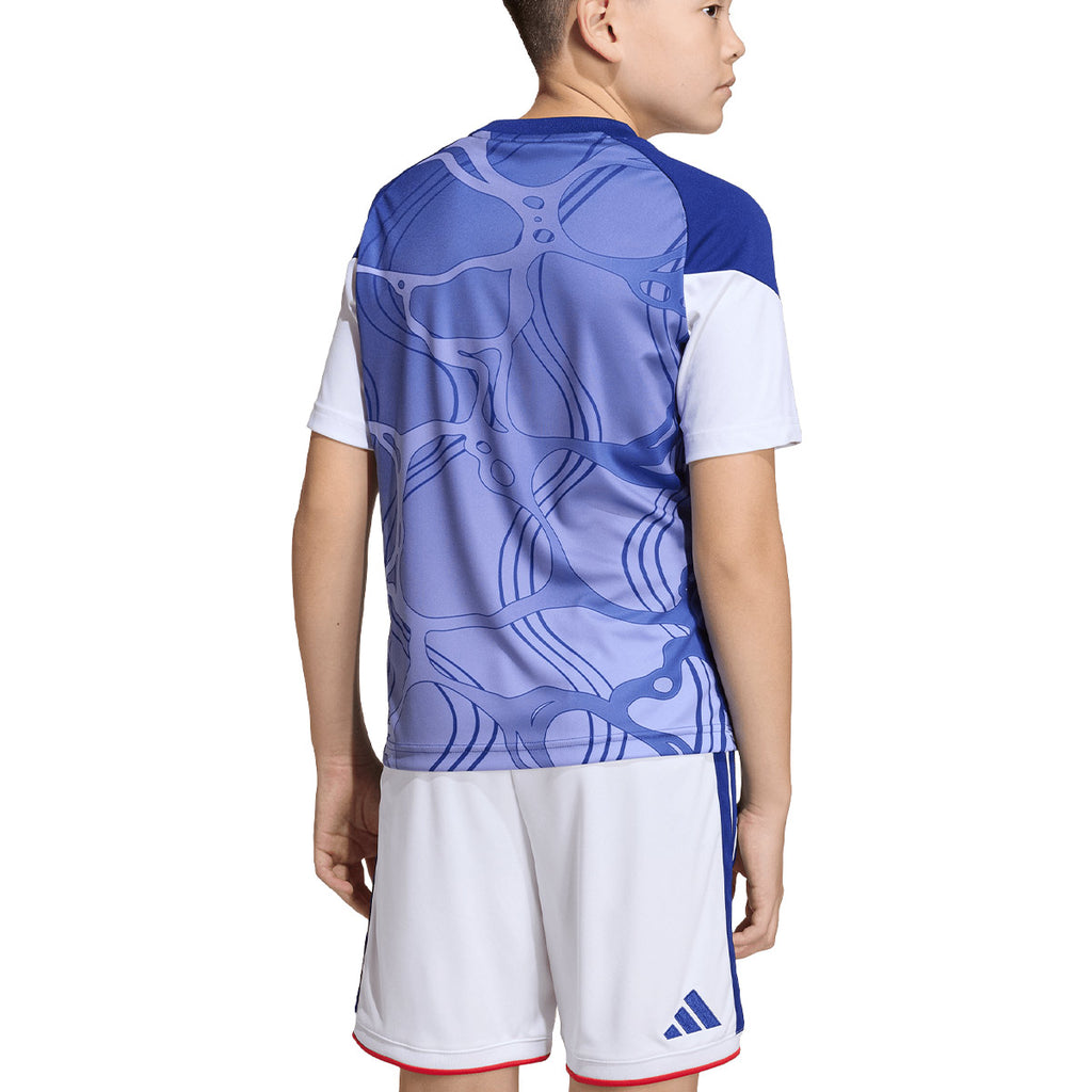 ADIDAS JAPAN 2026 HOME KIDS PRE SHIRT - WHITE/JAPAN BLUE