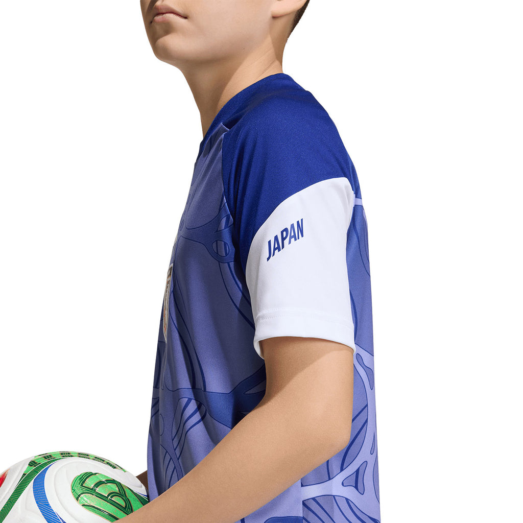 ADIDAS JAPAN 2026 HOME KIDS PRE SHIRT - WHITE/JAPAN BLUE