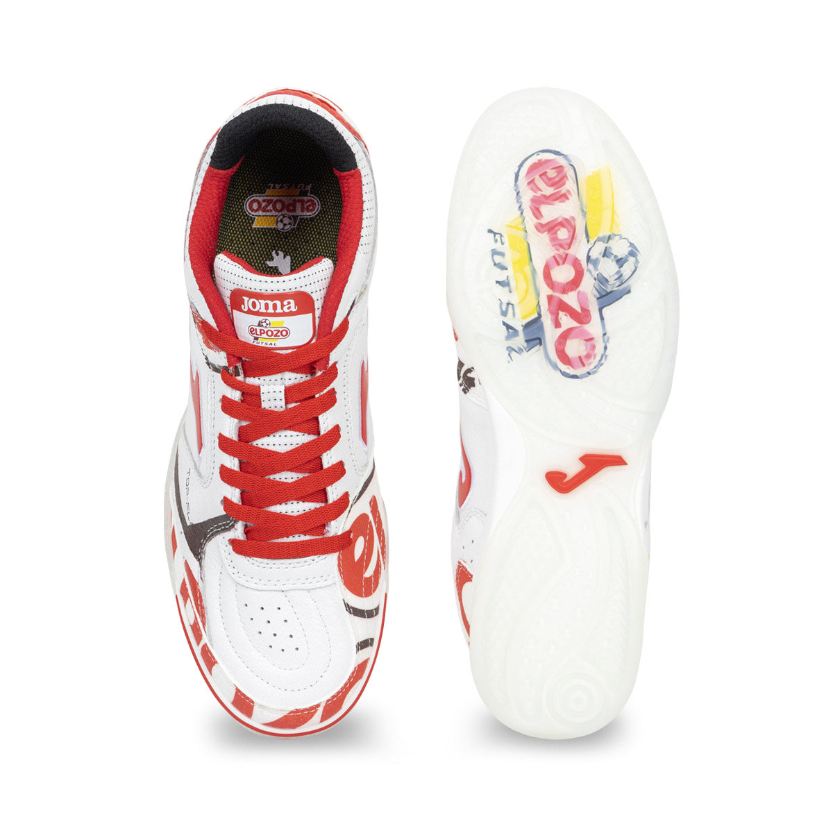 JOMA TOP FLEX ELPOZO - WHITE/RED