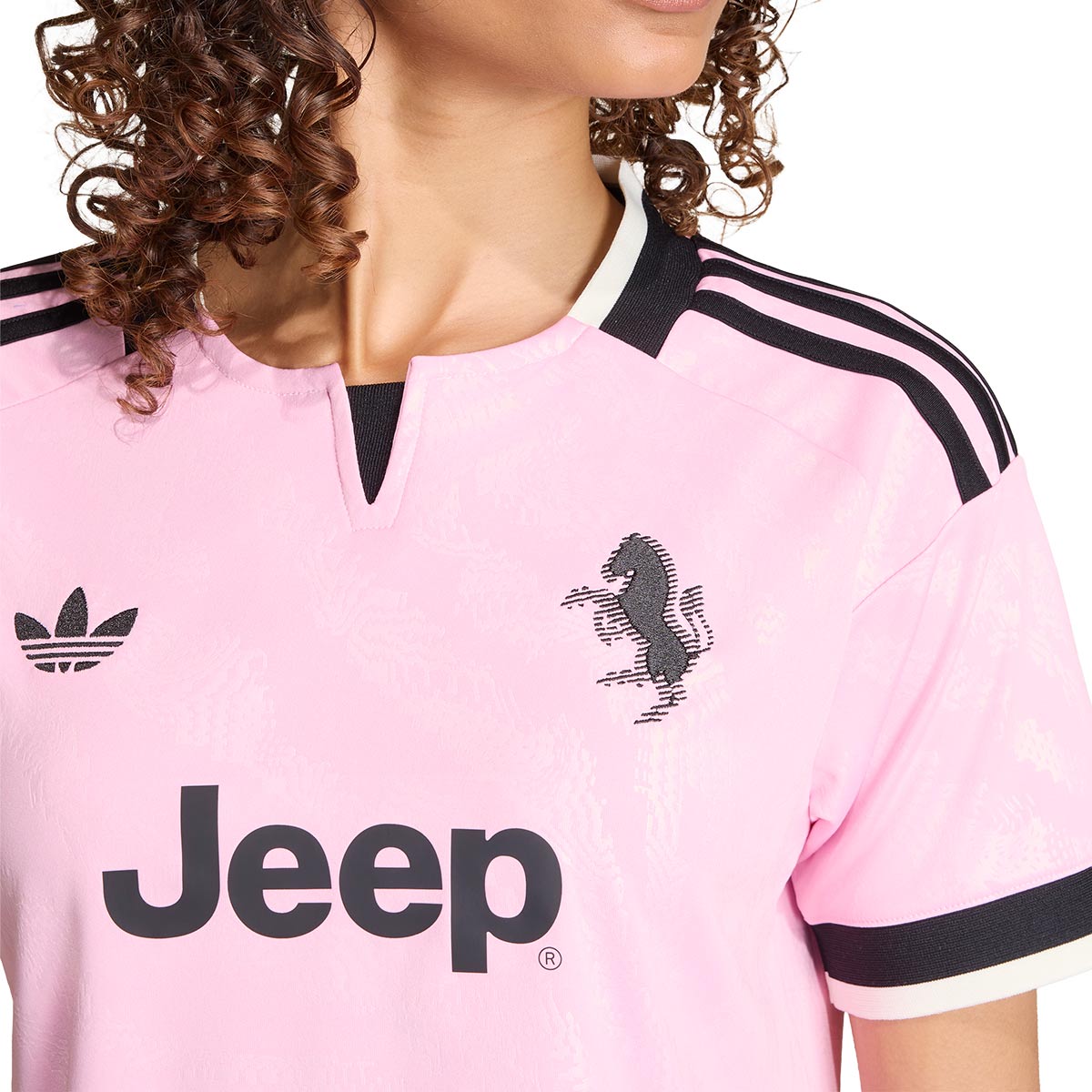 ADIDAS JUVENTUS 2026/2027 AWAY REPLICA WOMEN CROP JERSEY - TRUE PINK/BLACK