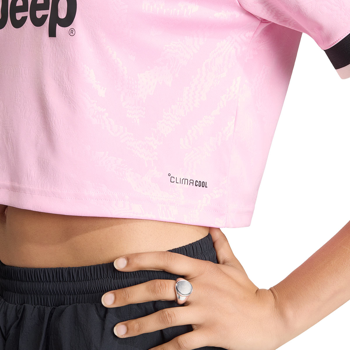 ADIDAS JUVENTUS 2026/2027 AWAY REPLICA WOMEN CROP JERSEY - TRUE PINK/BLACK