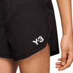 ADIDAS WOMEN Y3 RUNNING SHORTS - BLACK