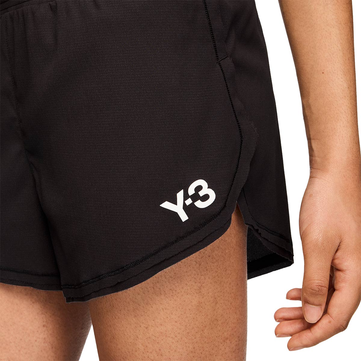 ADIDAS WOMEN Y3 RUNNING SHORTS - BLACK