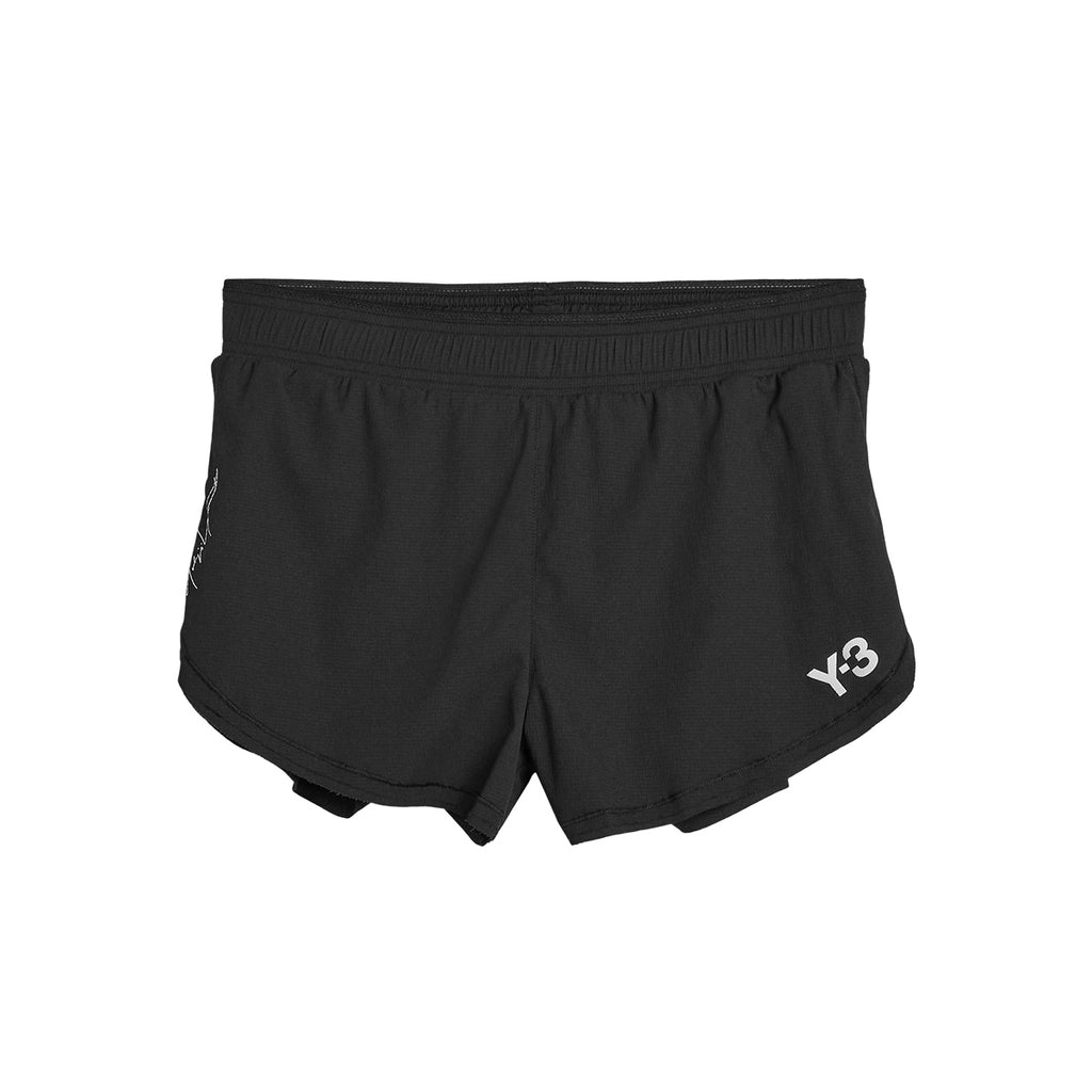 ADIDAS WOMEN Y3 RUNNING SHORTS - BLACK