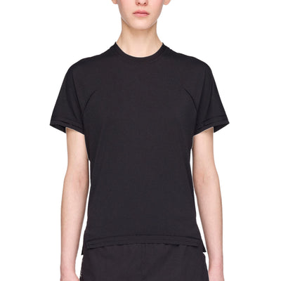 ADIDAS WOMEN Y3 RUNNING SHORT SLEEVE TEE - BLACK