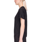 ADIDAS WOMEN Y3 RUNNING SHORT SLEEVE TEE - BLACK