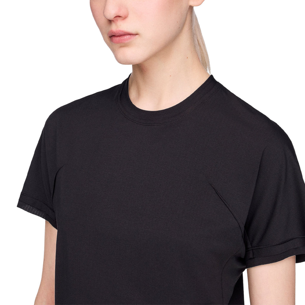 ADIDAS WOMEN Y3 RUNNING SHORT SLEEVE TEE - BLACK