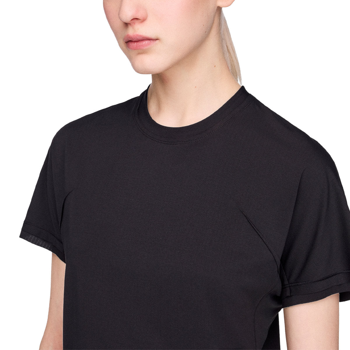 ADIDAS WOMEN Y3 RUNNING SHORT SLEEVE TEE - BLACK