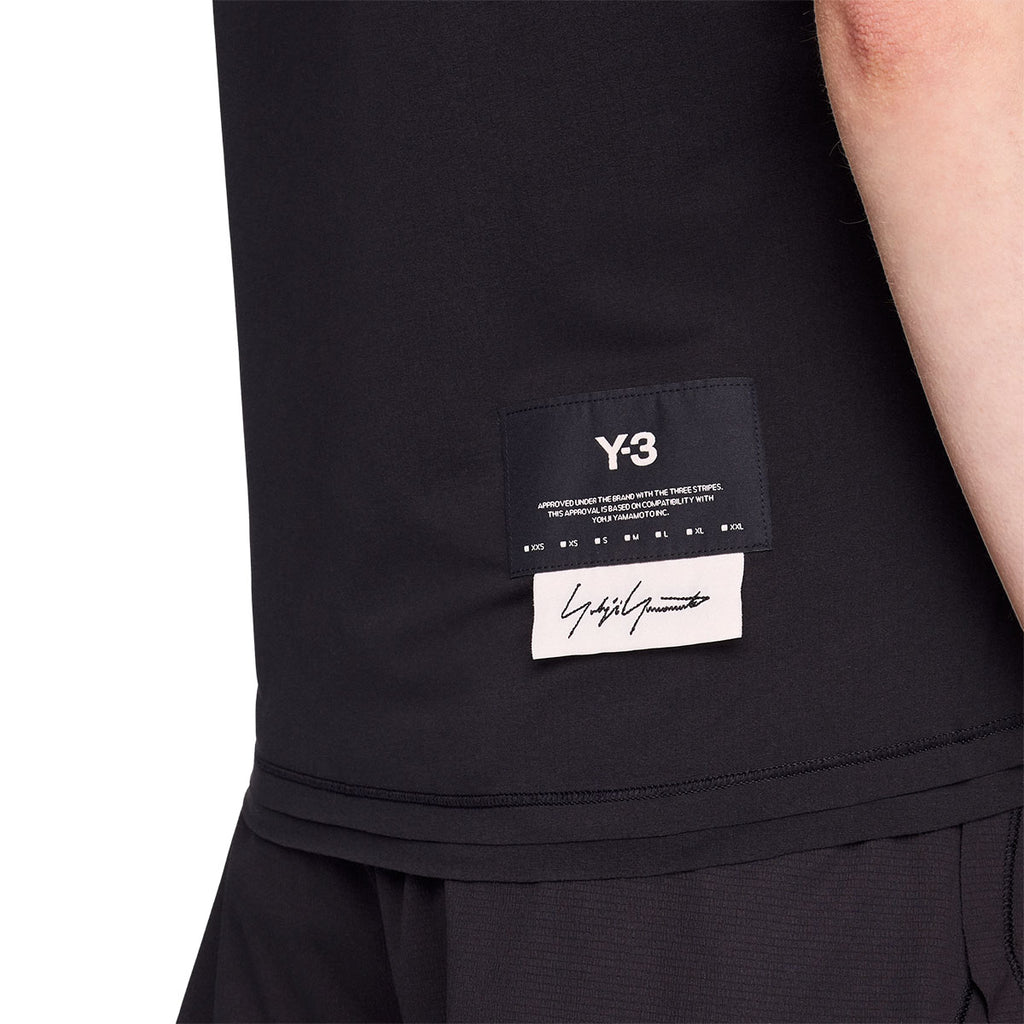 ADIDAS WOMEN Y3 RUNNING SHORT SLEEVE TEE - BLACK