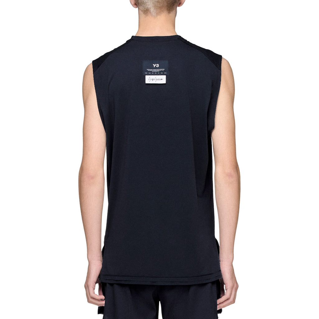 ADIDAS MEN Y3 RUNNING TANK TOP - BLACK