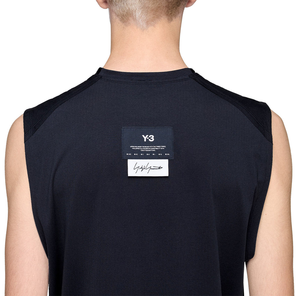 ADIDAS MEN Y3 RUNNING TANK TOP - BLACK