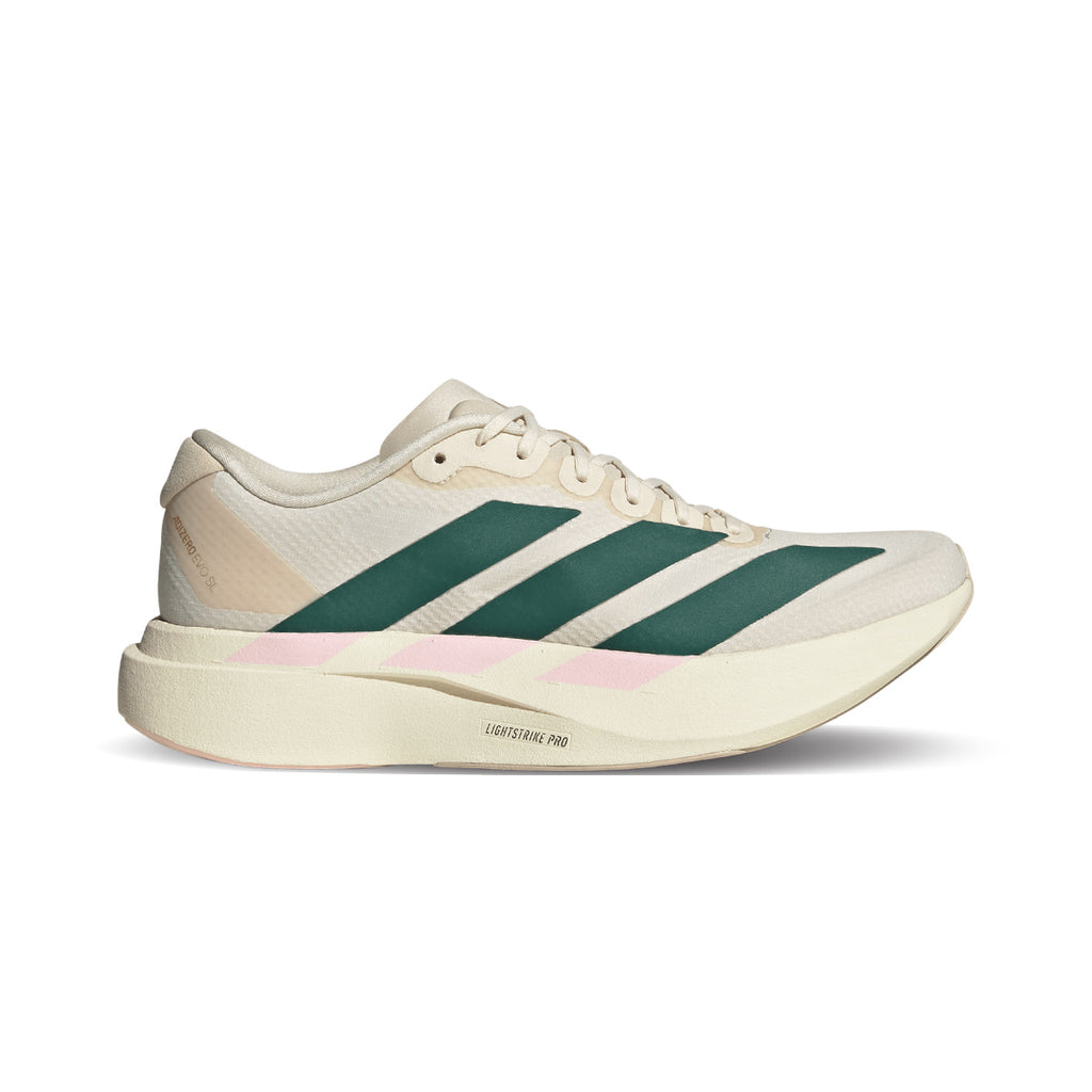 ADIDAS WOMEN ADIZERO EVO SL WOVEN - WONWHI/CGREEN/CLPINK