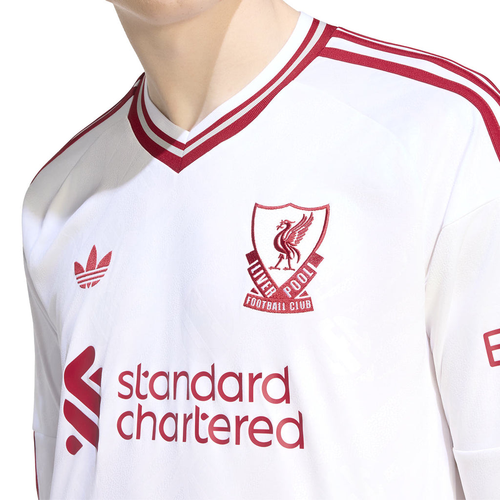 ADIDAS LIVERPOOL 2026/2027 AWAY REPLICA LONG SLEEVE JERSEY - WHITE