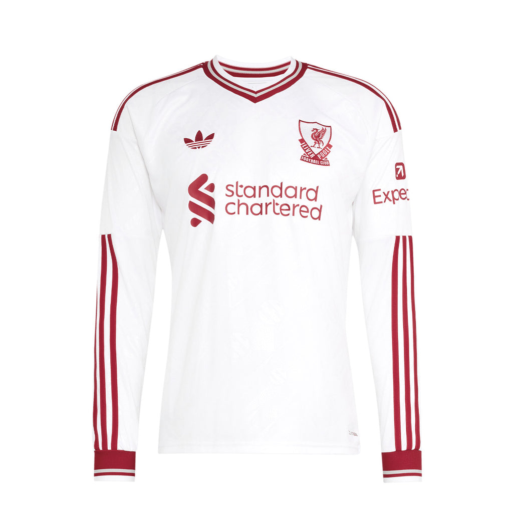 ADIDAS LIVERPOOL 2026/2027 AWAY REPLICA LONG SLEEVE JERSEY - WHITE