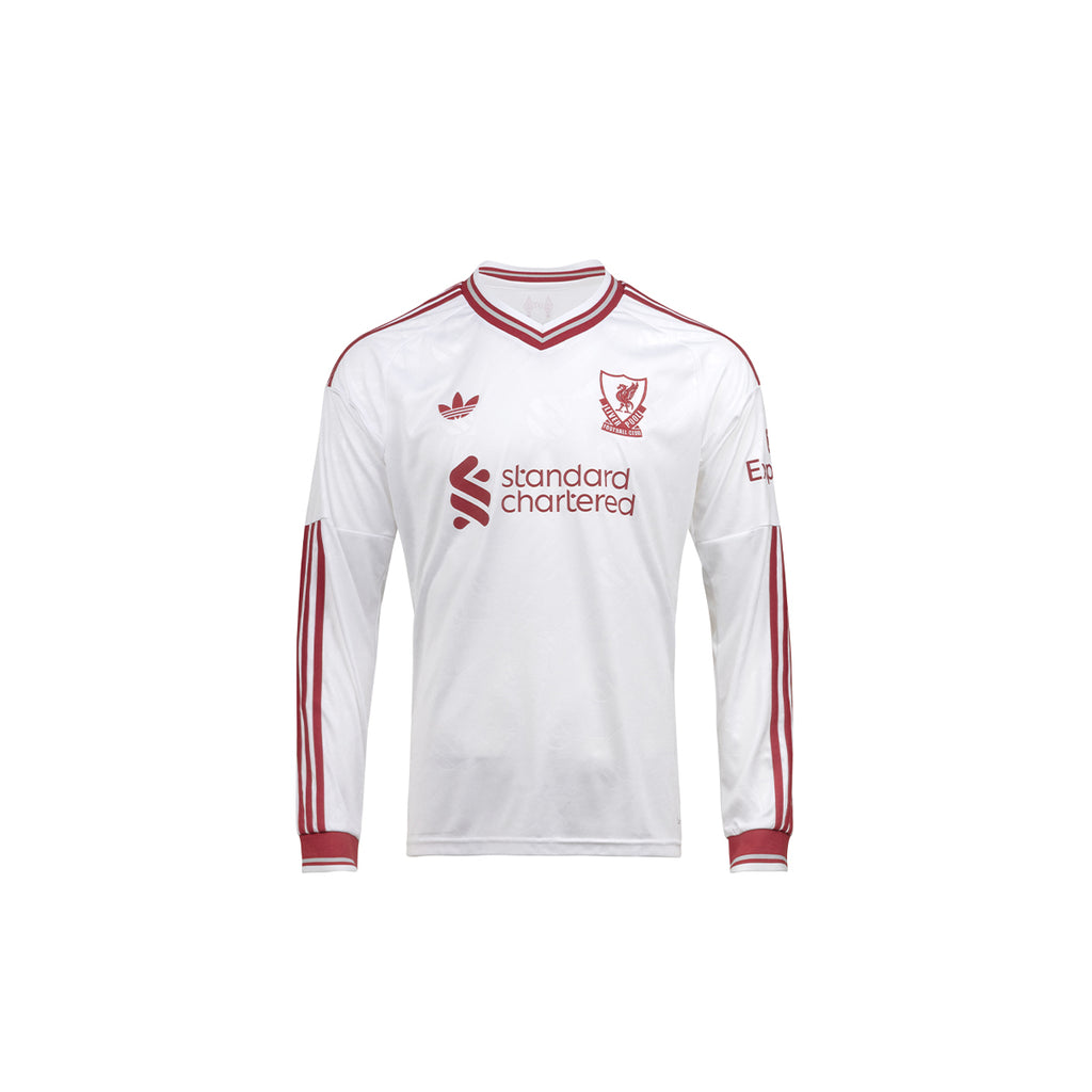 ADIDAS LIVERPOOL 2026/2027 AWAY KIDS LONG SLEEVE JERSEY - WHITE