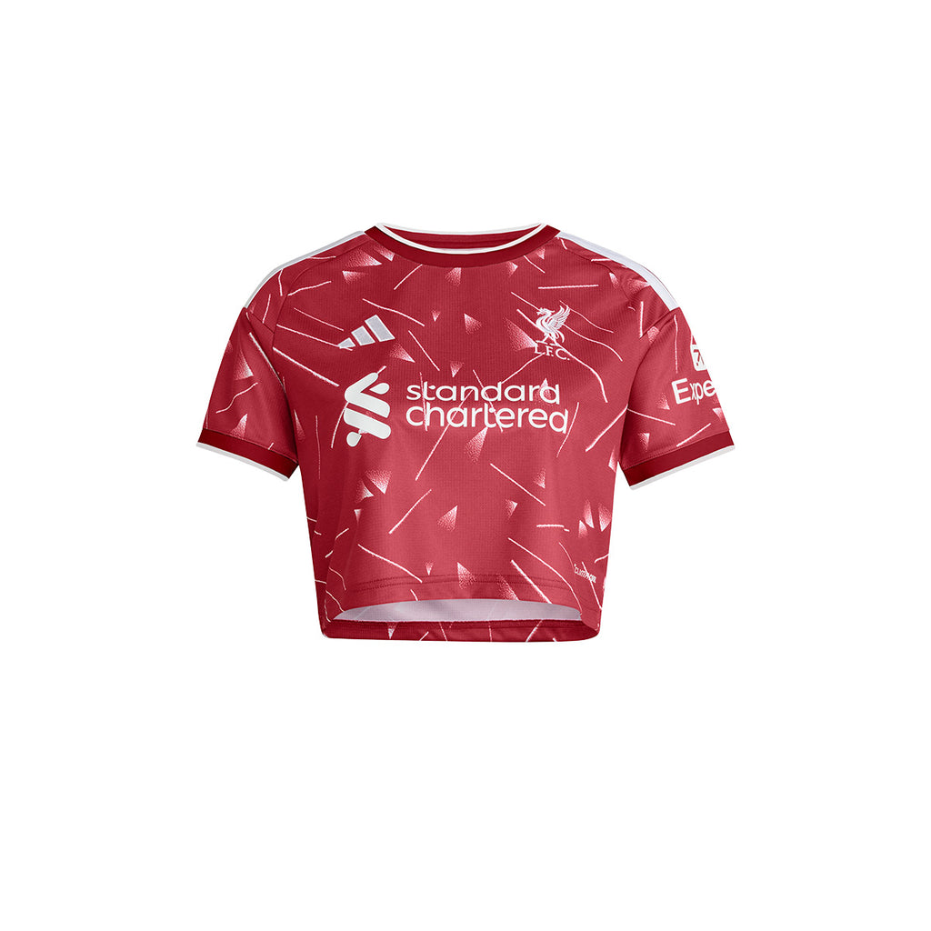 ADIDAS LIVERPOOL 2026/2027 HOME WOMEN CROP JERSEY - ACTIVE MAROON