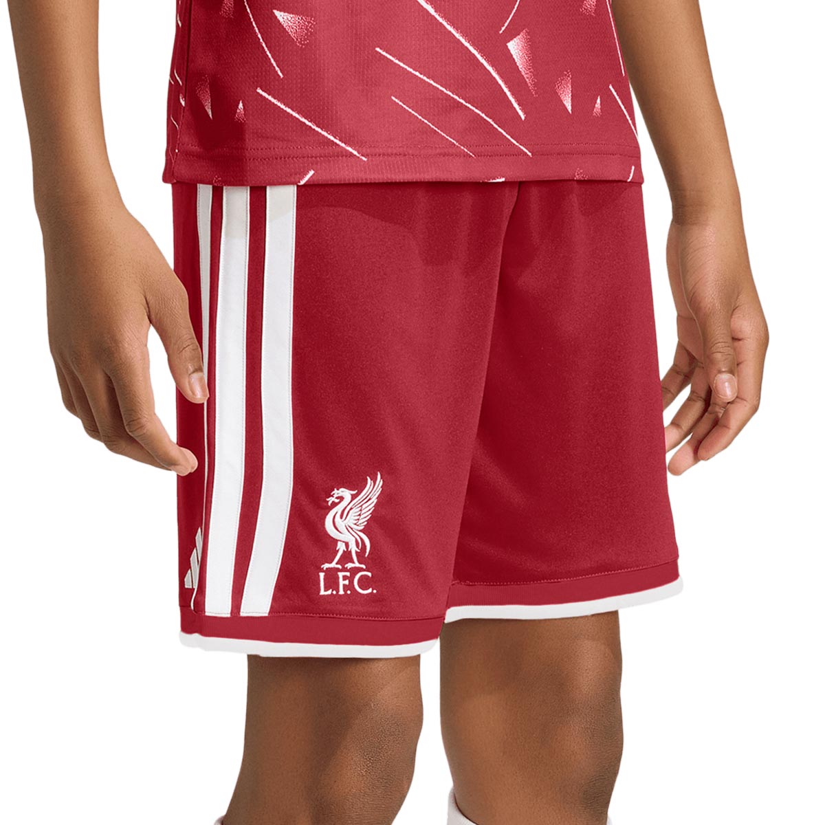 ADIDAS LIVERPOOL 2026/2027 HOME KIDS SHORTS - ACTIVE MAROON