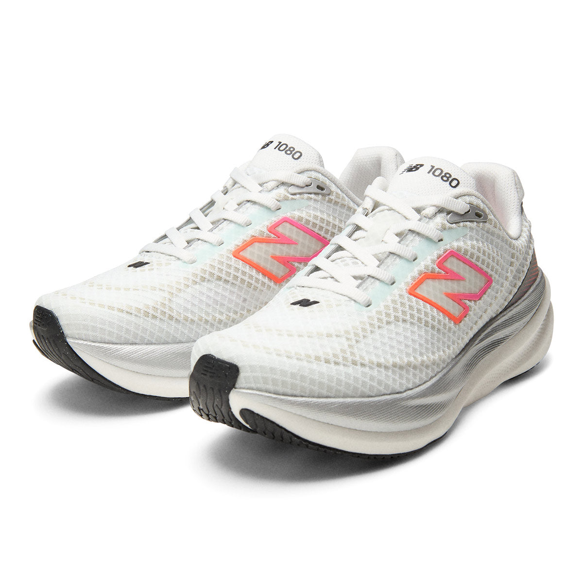 NEW BALANCE W 1080 V15 - WHITEPINK/HEATTANGERINE