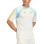 ADIDAS MESSI TRAINING TEE - OFF WHITE/ICE BLUE