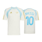 ADIDAS MESSI TRAINING TEE - OFF WHITE/ICE BLUE