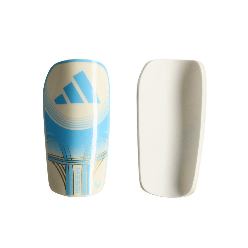ADIDAS MESSI CLUB SHIN GUARDS - IVORY/SEMI BLUE BURST/ICEY BLUE