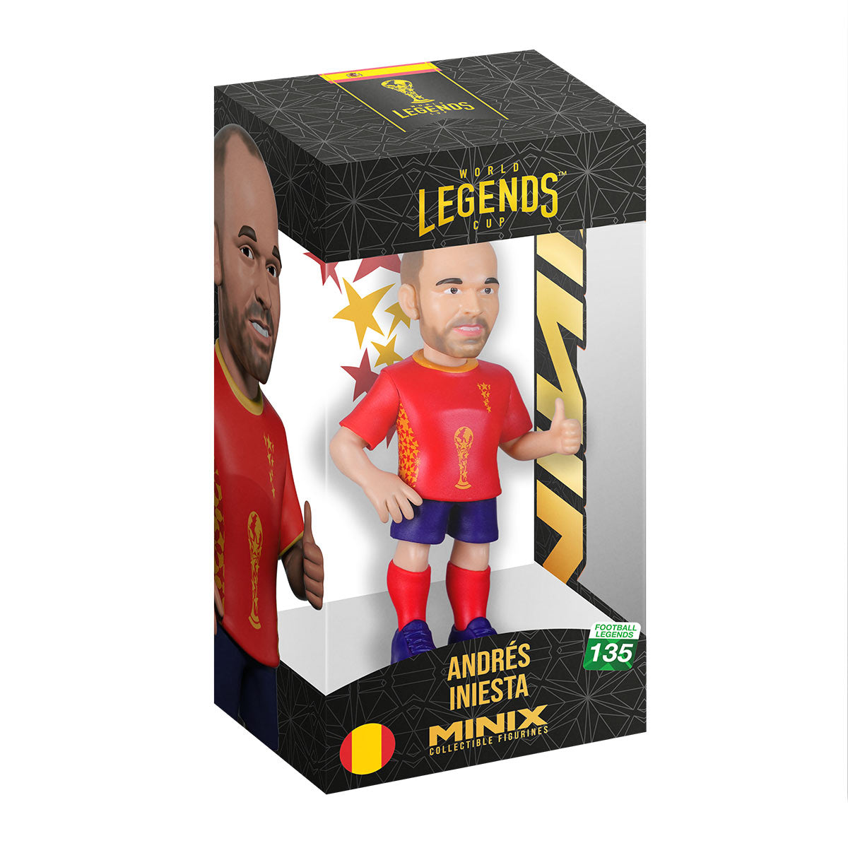 MINIX SPAIN ANDRES INIESTA FIGURINE - RED/NAVY