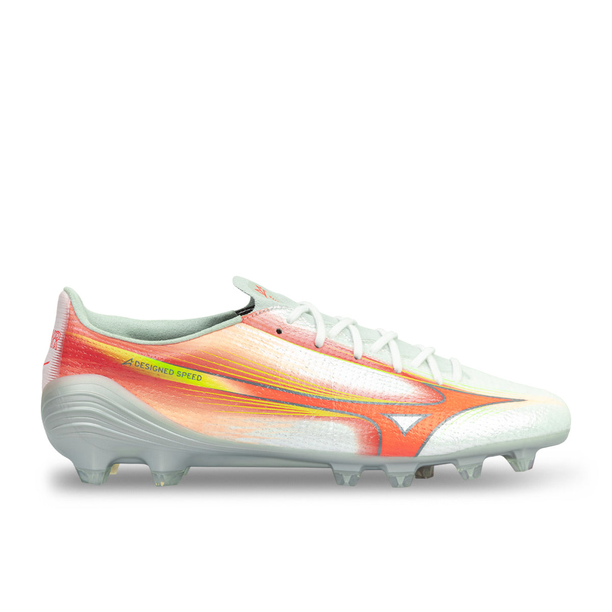 MIZUNO ALPHA III ELITE FG - WHITE/LAVA ORANGE/EVENING PRIMROSE