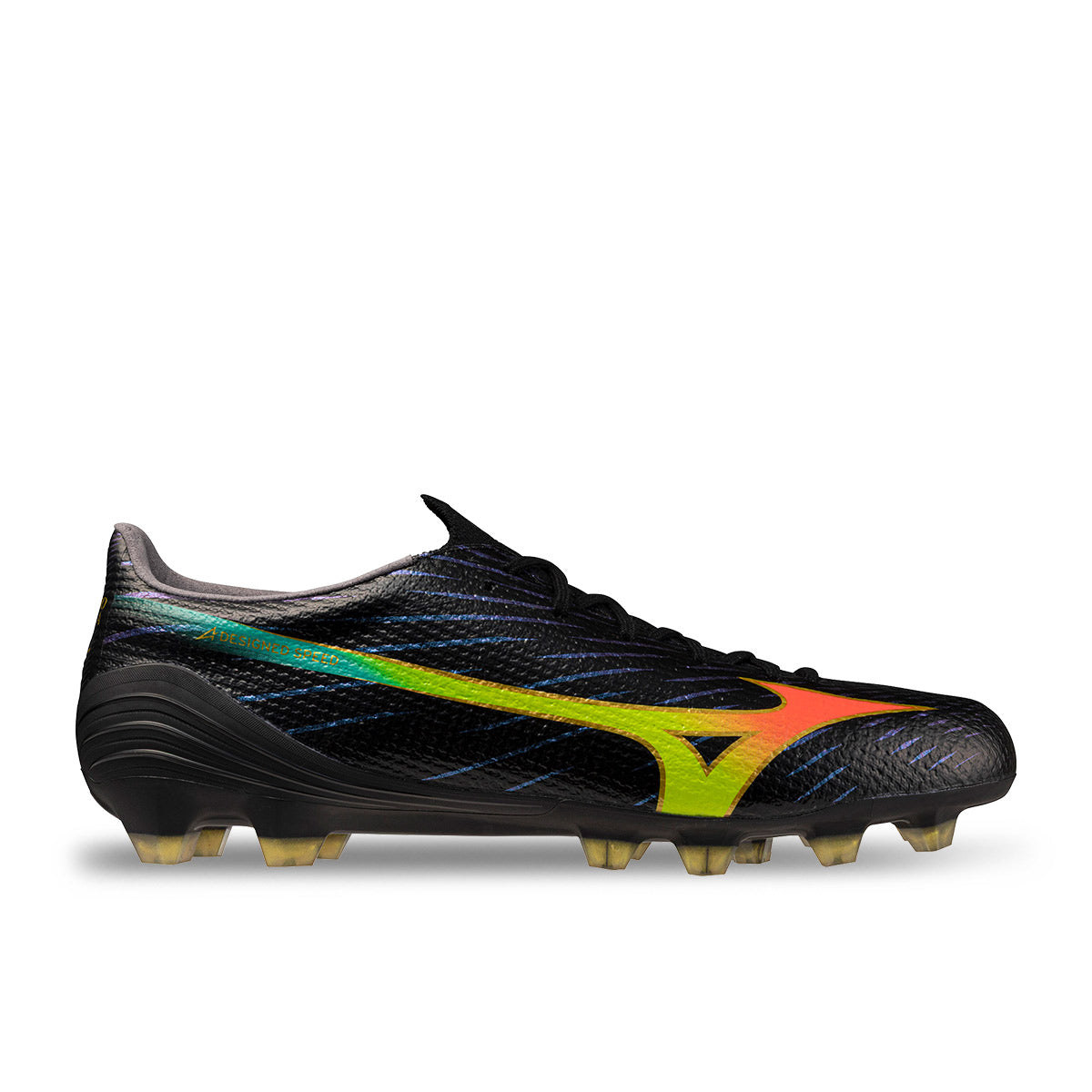 MIZUNO ALPHA III PRO FG - BLACK/LAVA ORANGE/EVENING PRIMROSE