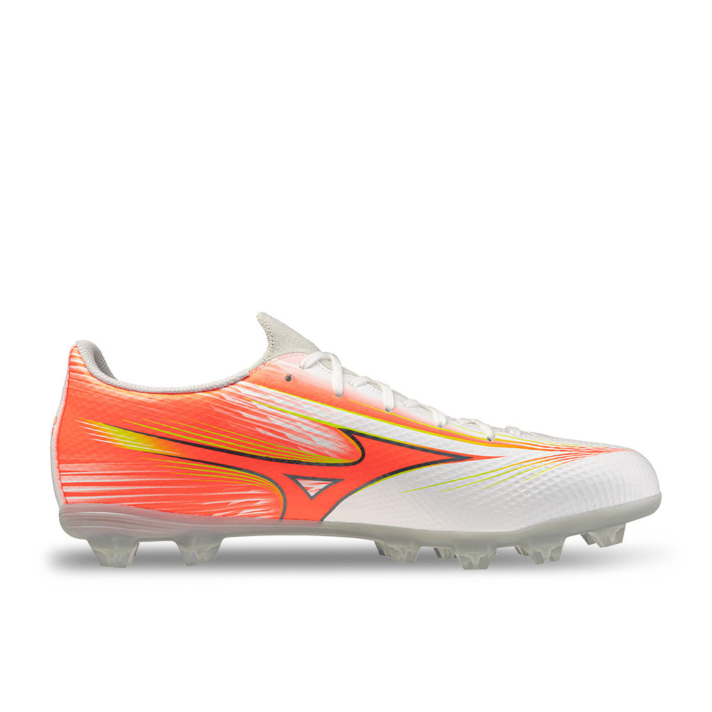 MIZUNO ALPHA III SELECT FG - WHITE/LAVA ORANGE/EVENING PRIMROSE