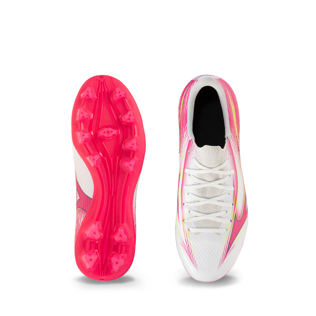 MIZUNO ALPHA III SELECT JR FG - WHITE/FUCHSIA PURPLE