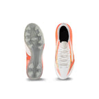 MIZUNO ALPHA III SELECT JR FG - WHITE/LAVA ORANGE/EVENING PRIMROSE