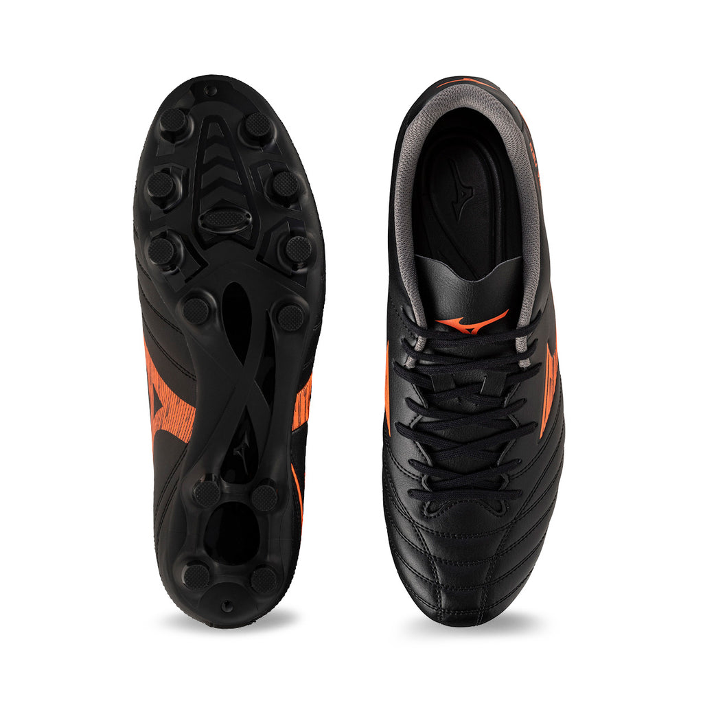 MIZUNO MONARCIDA NEO III SELECT FG - BLACK/LAVA ORANGE/ARCADIA