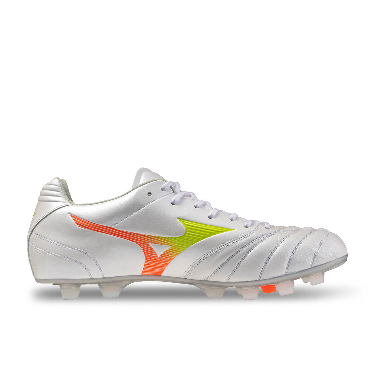 MIZUNO MONARCIDA NEO III WIDE ELITE FG - WHITE/EVENING PRIMROSE/LAVA ORANGE