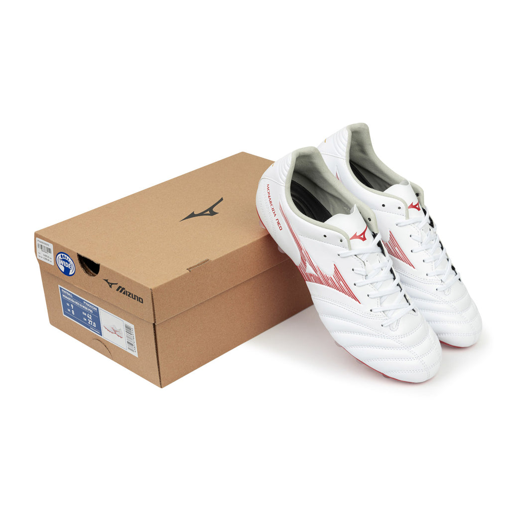 MIZUNO MONARCIDA NEO III WIDE PRO - WHITE/MORELIA 40TH RED