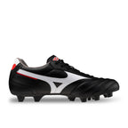 MIZUNO MORELIA II CLUB FG - BLACK/WHITE/CHINESE RED