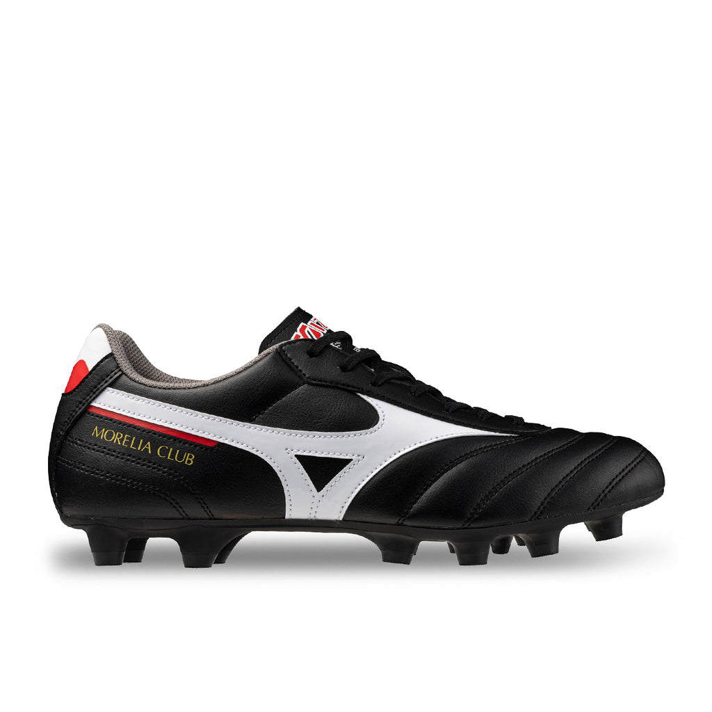 MIZUNO MORELIA II CLUB FG - BLACK/WHITE/CHINESE RED