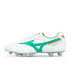 MIZUNO MORELIA II CLUB FG - WHITE/ARCADIA/LAVA ORANGE