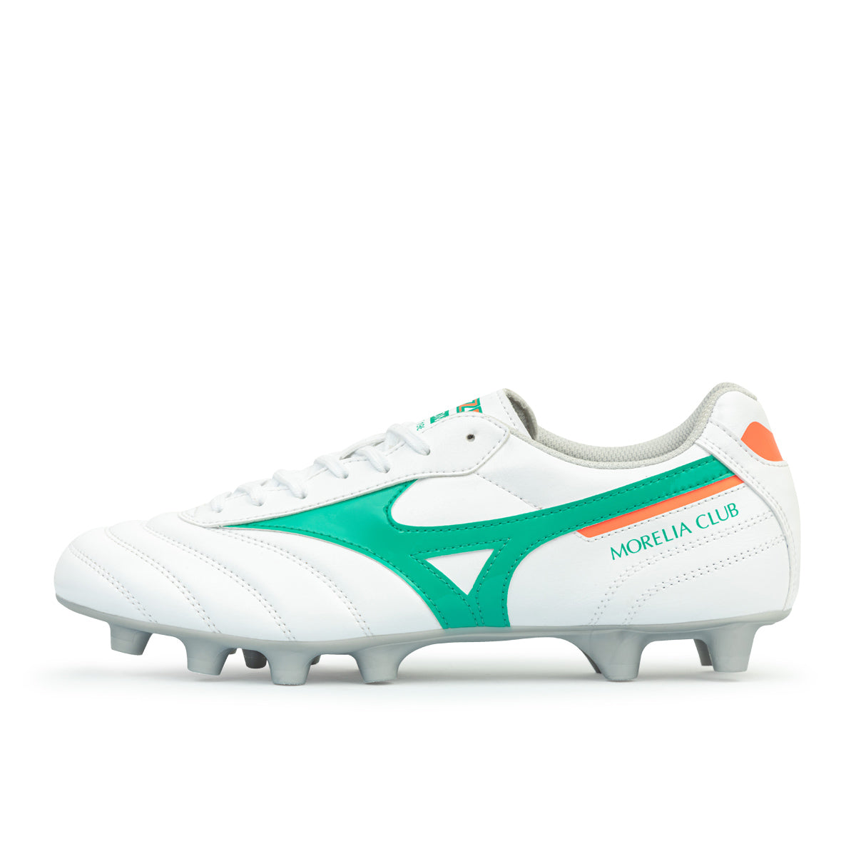 MIZUNO MORELIA II CLUB FG - WHITE/ARCADIA/LAVA ORANGE