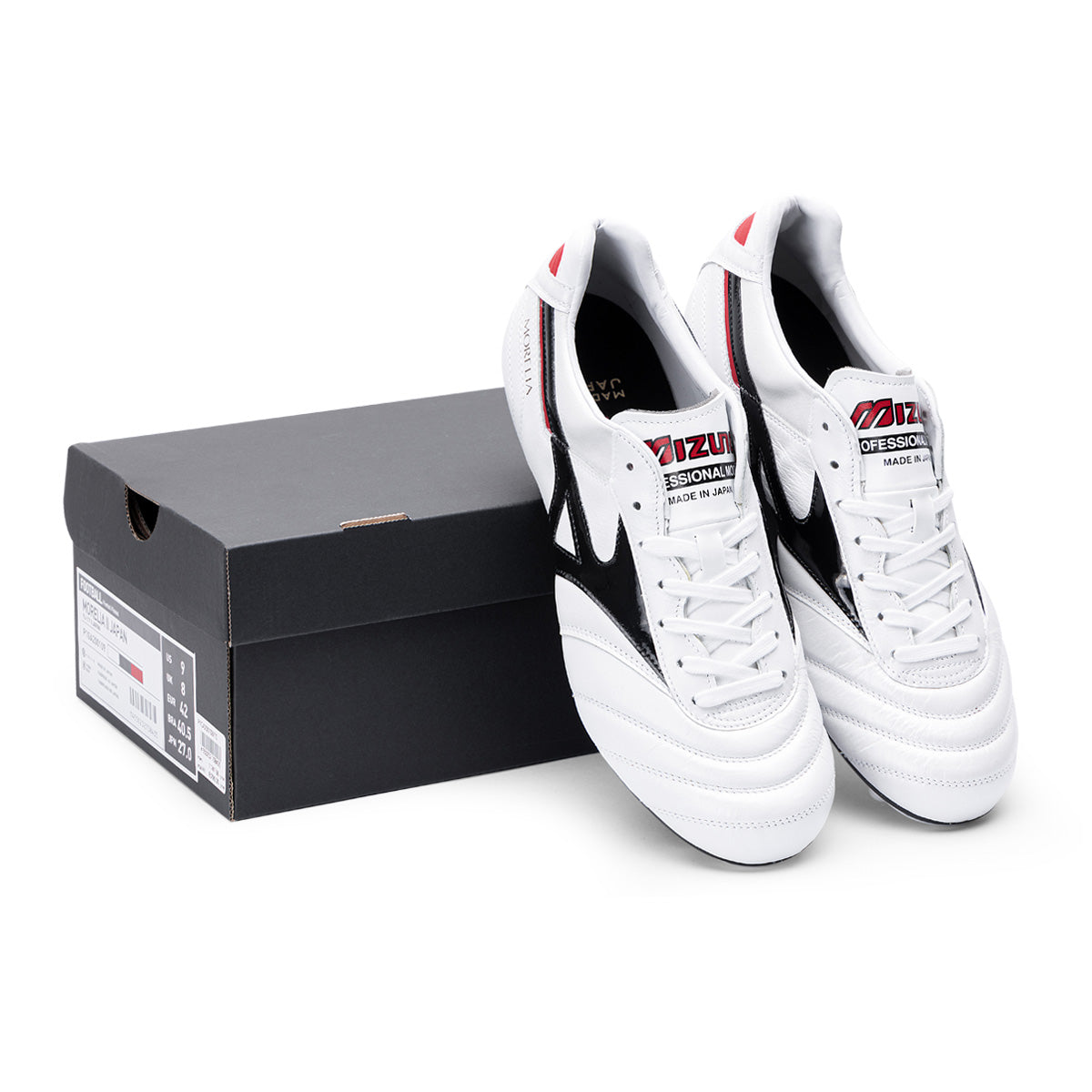 MIZUNO MORELIA II JAPAN - WHITE/BLACK/CHINESERED