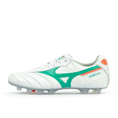 MIZUNO MORELIA II JAPAN FG - WHITE/ARCADIA/LAVA ORANGE