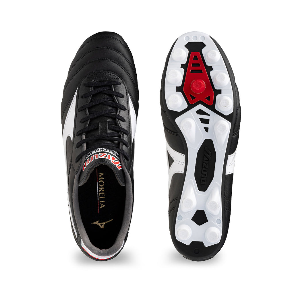 MIZUNO MORELIA II PRO FG - BLACK/WHITE/CHINESE RED