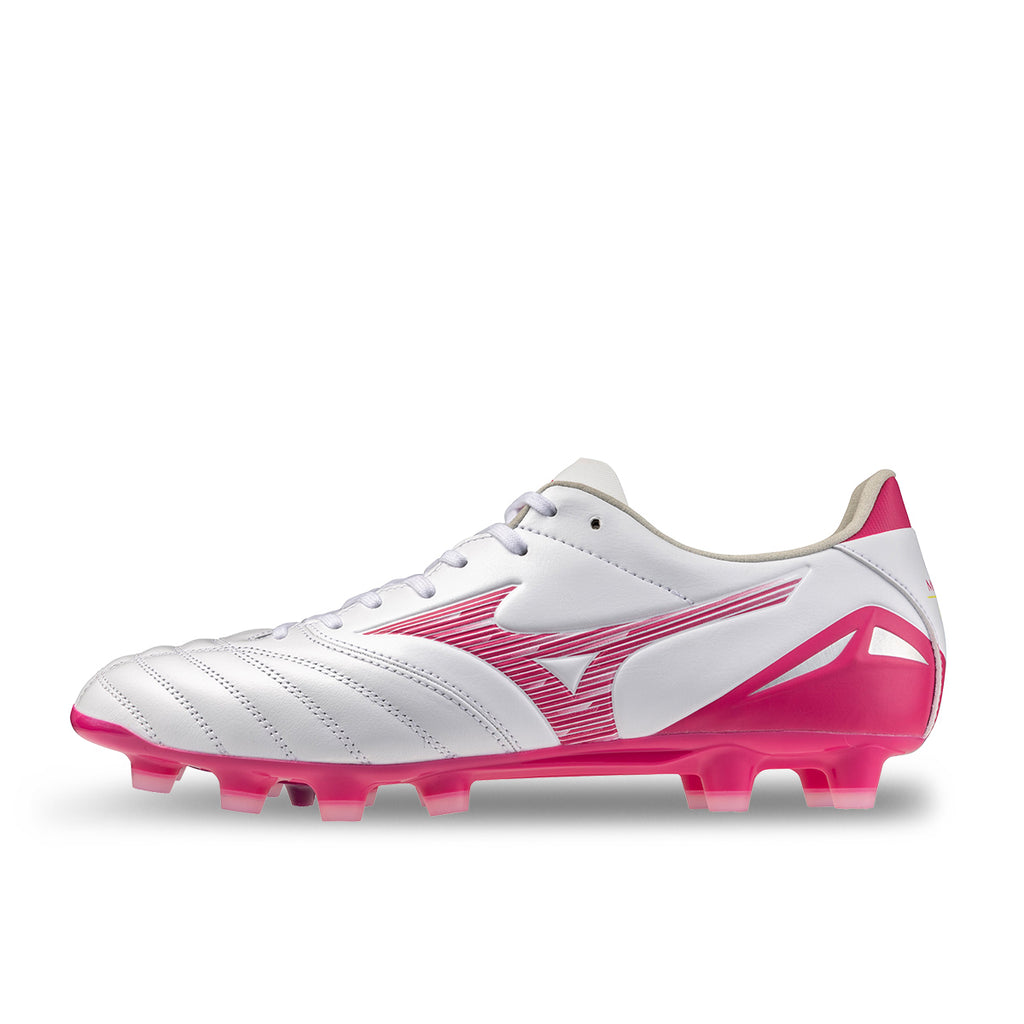 MIZUNO MORELIA NEO IV PRO FG - WHITE/PINK TETRA/FUCHSIA PURPLE