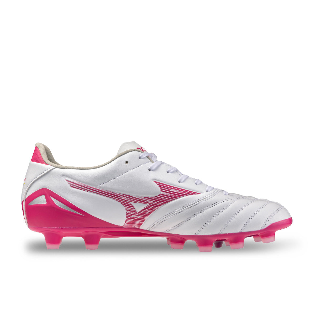 MIZUNO MORELIA NEO IV PRO FG - WHITE/PINK TETRA/FUCHSIA PURPLE