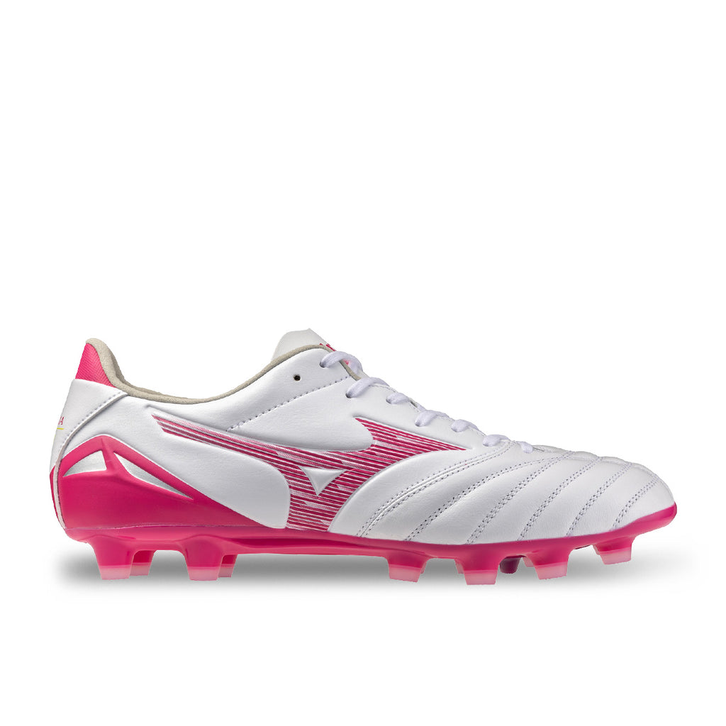 MIZUNO MORELIA NEO IV PRO FG - WHITE/PINK TETRA/FUCHSIA PURPLE