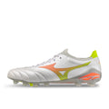 MIZUNO MORELIA NEO V BETA ELITE FG - WHITE/EVENING PRIMROSE/LAVA ORANGE